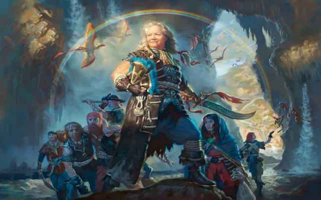 Admiral Brass leads a group of Pirates through the treacherous lands of Ixalan
