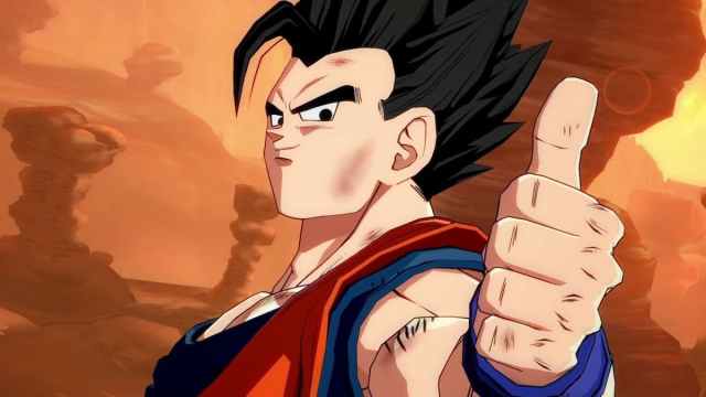 Gohan giving a thumbs up after a good fight.