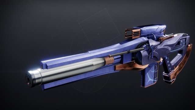 The Appetence trace rifle is floating in the weapon inspect screen. It has a metallic purple and copper color scheme.