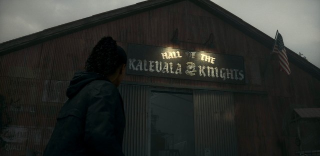 An in game screenshot of the Kalevala Workshop from Alan Wake 2