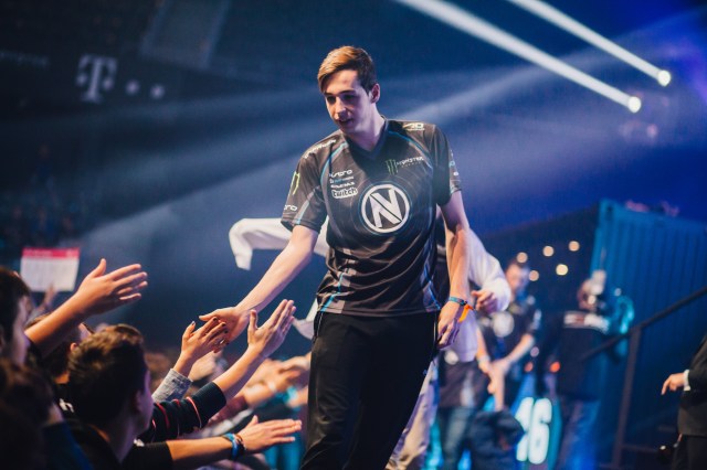 kennyS in an Envy shirt greeting fans during DreamHack Open Cluj-Napoca