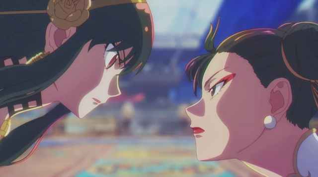 Yor Forger and Chun-Li about to collide in Street Fighter 6.