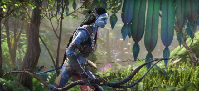 An in game screenshot of the Na'vi from Avatar: Frontiers of Pandora