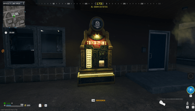 A vending machine for Tombstone Soda sitting in a shop in Urzikstan in MW3.