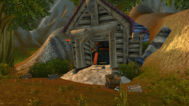 Cave entrance of a Kobold cave in Elwynn Forest in Classic